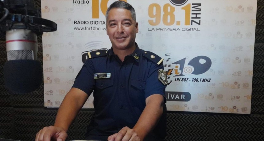 En el Día de la Policía de la Provincia de Buenos Aires, nos visitó el Comisario Ezequiel Luna, titular de la Sub DDI Bolívar