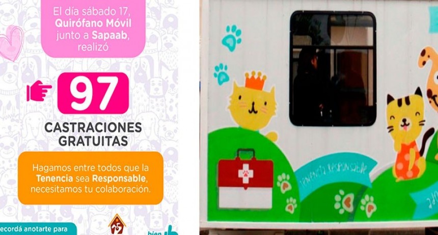 El Municipio y SAPAB realizaron 2.235 castraciones este año