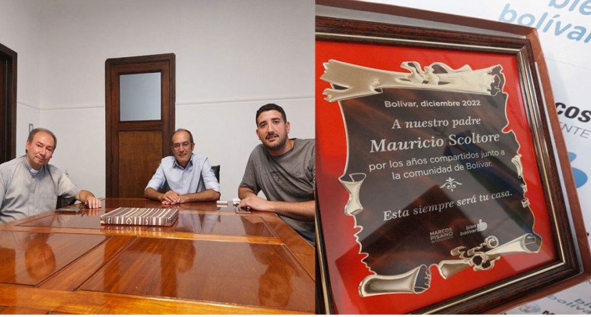 El intendente Marcos Pisano se reunió con el padre Mauricio Scoltore