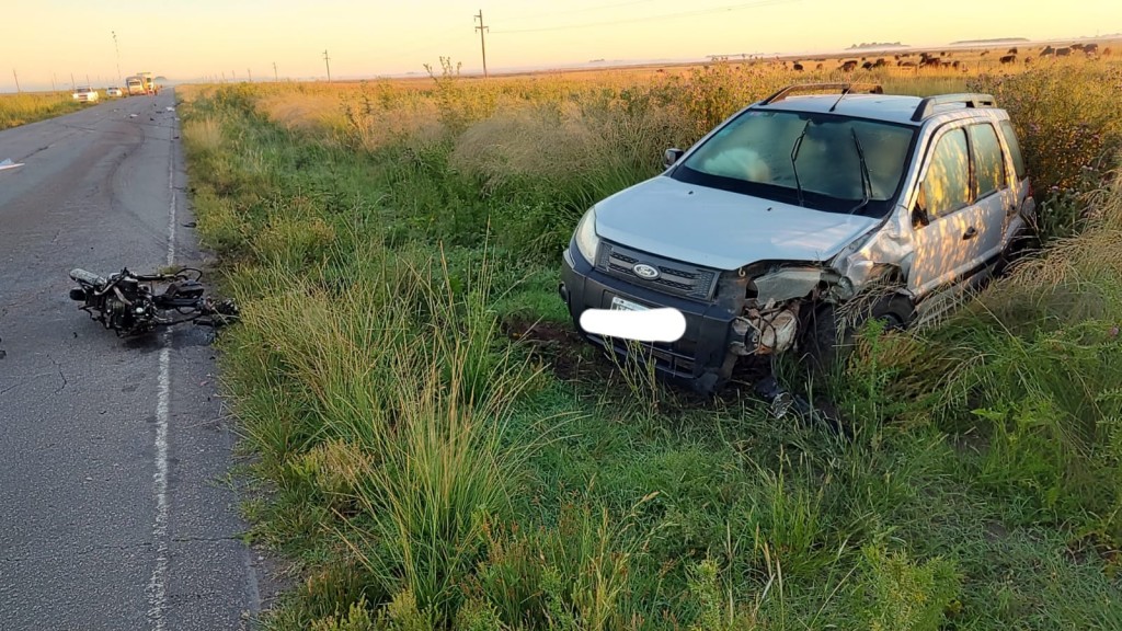 Henderson: Falleció un joven motociclista en un accidente registrado en Ruta 86, al impactar con un vehículo