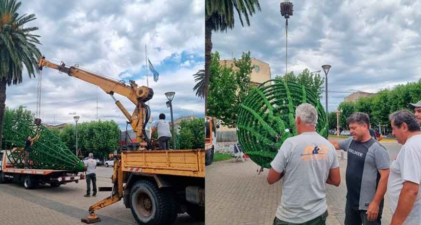 Navidad Mágica en Bolívar: Comenzó el armado del Árbol de los Sueños