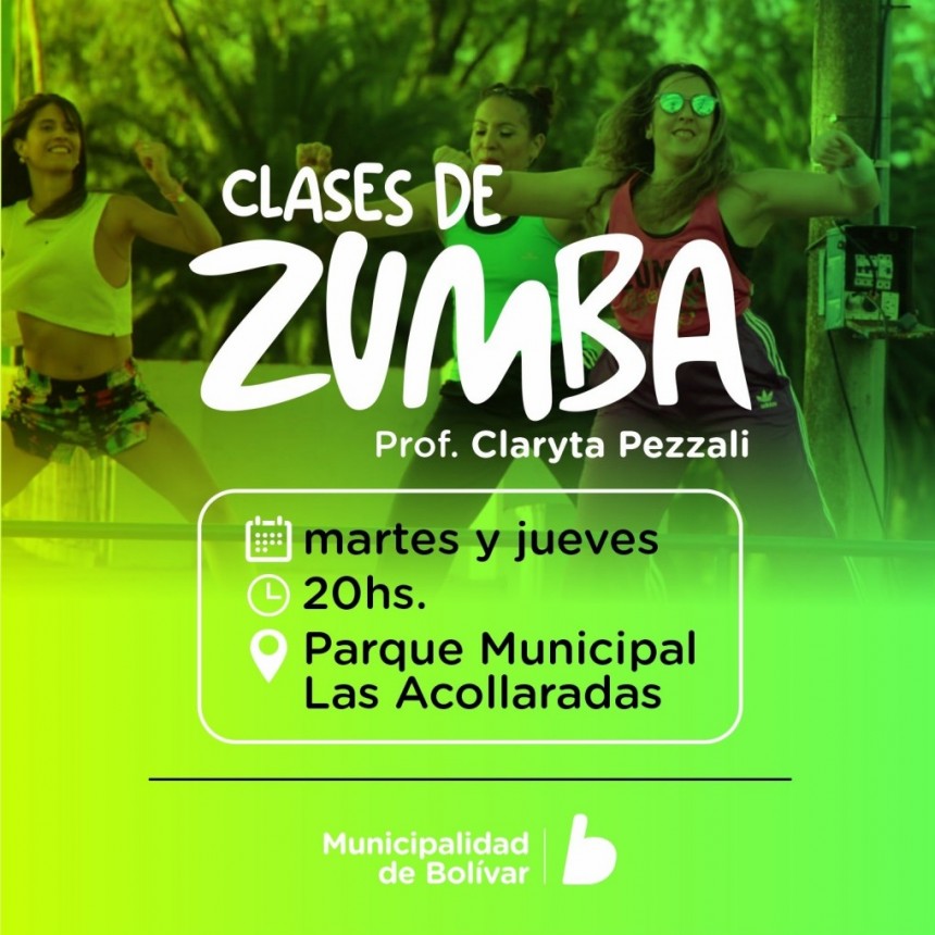 Vuelven las clases de Zumba al Parque Las Acollaradas