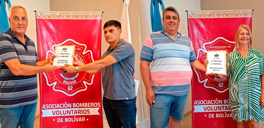 Bomberos Voluntarios entregó los premios de la Rifa 2025 y anunció que ya está en venta la edición 2026